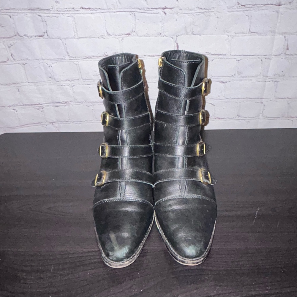 J. Crew multi buckle ankle boots women’s size 10 - Picture 3 of 10